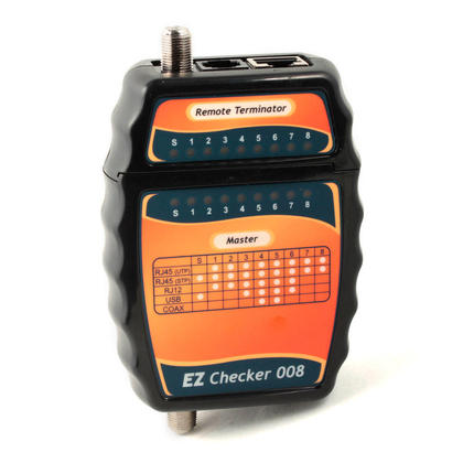 Multi-Function F-Type, RJ-12, and RJ-45 Cable Tester 