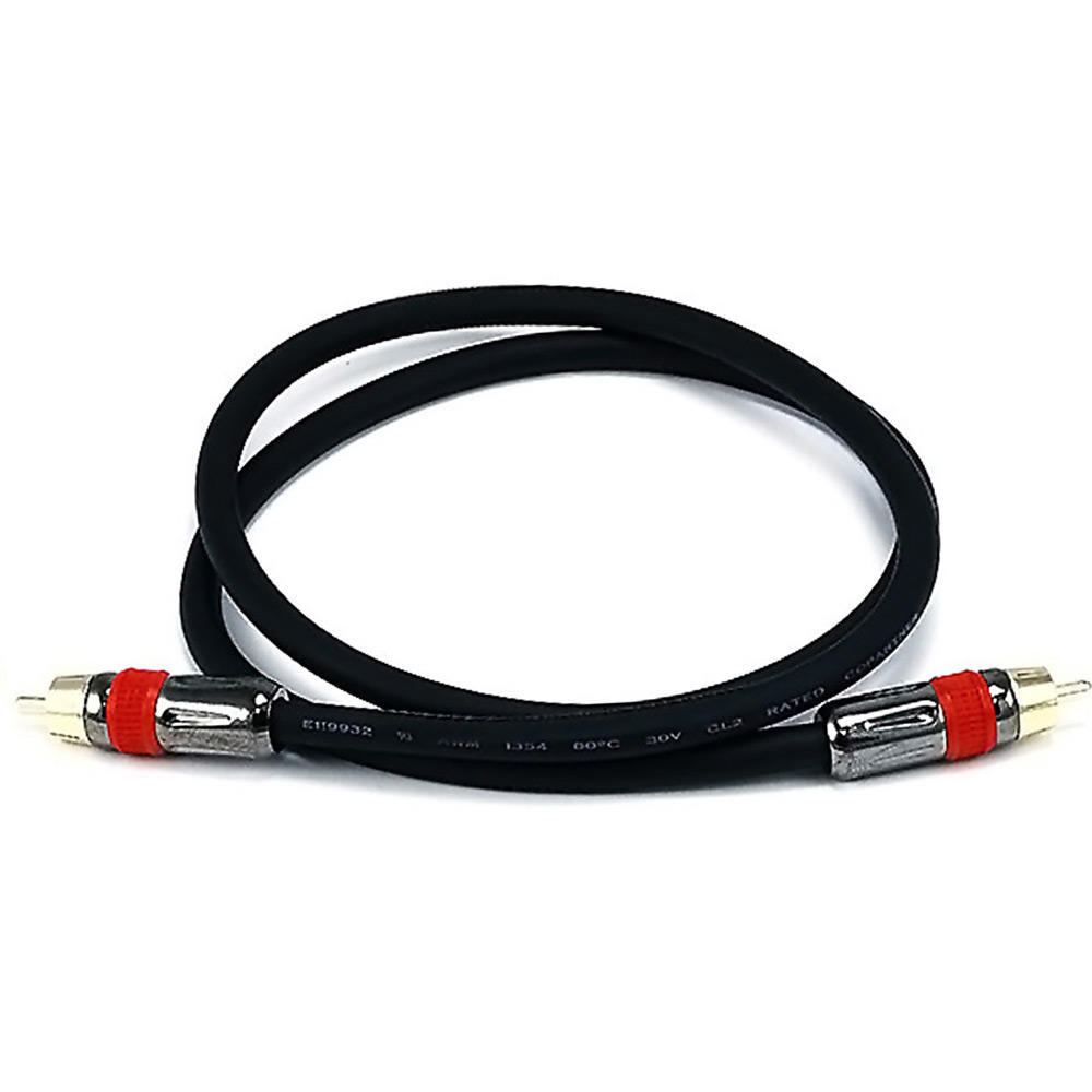 10ft PREMIUM Digital Coaxial Audio//Video RCA Cable Cord M//M RG6U Coax Gold Sub
