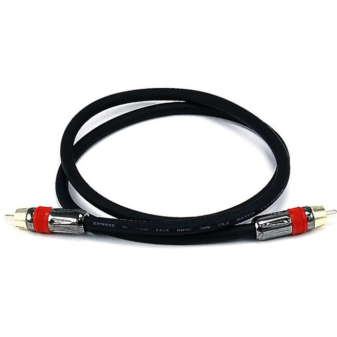 High-quality Coaxial Audio/Video RCA CL2 Rated Cable M/M RG6U