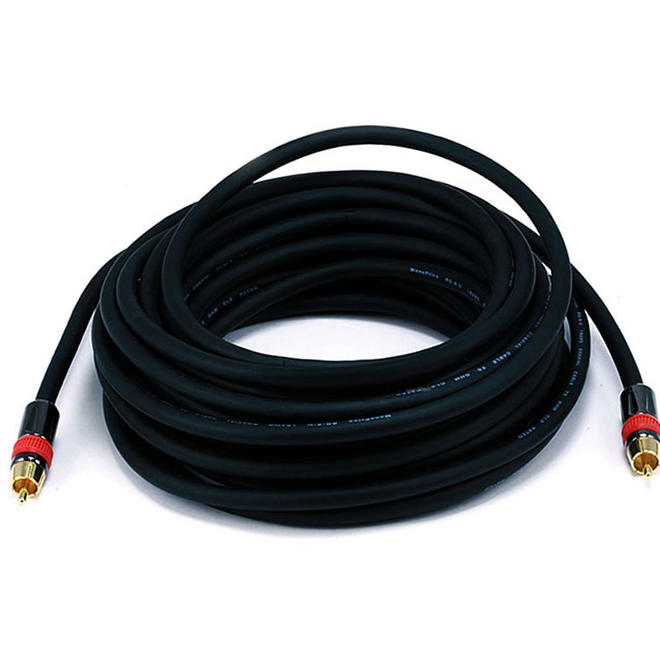 High-quality Coaxial Audio/Video RCA CL2 Rated Cable M/M RG6U
