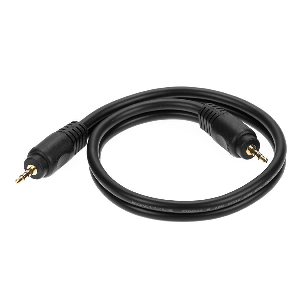 Premium 3.5mm Stereo Male to 3.5mm Stereo Male 22AWG Cable Black (11