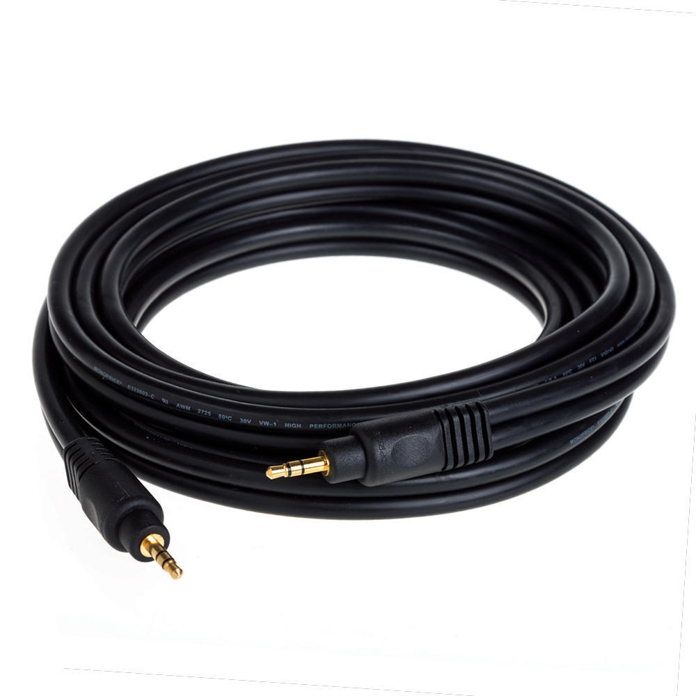 Premium 3.5mm Stereo Male to 3.5mm Stereo Male 22AWG Cable Black (11
