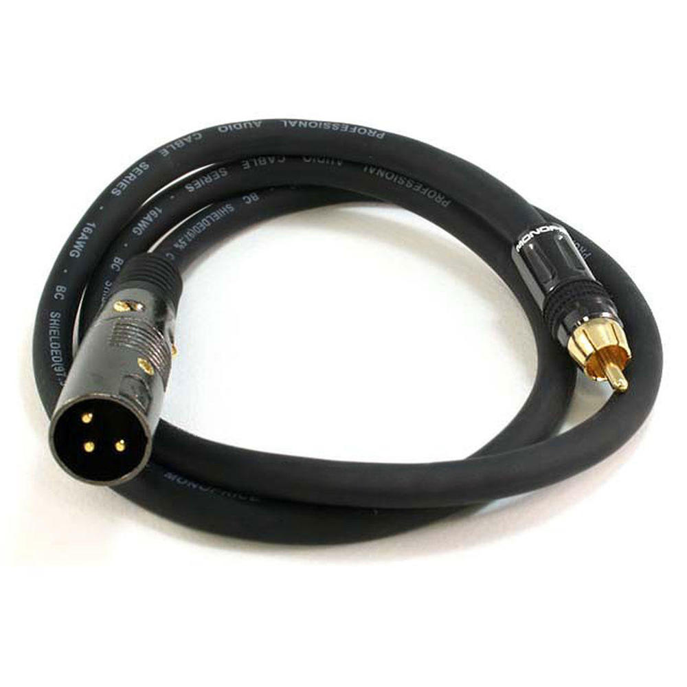 Premier Series XLR Male to RCA Male 16AWG Cable (Gold Plated) Monoprice®