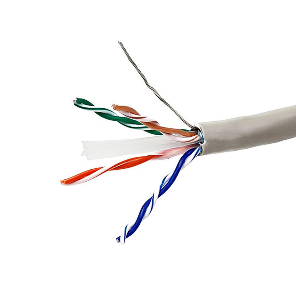 Cat6 24AWG STP Bulk Cable, Stranded, Bare Copper, CMRated, 1000ft