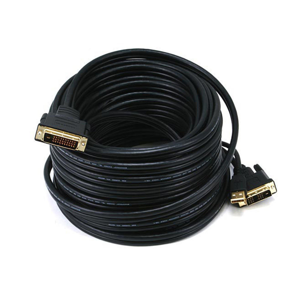 28AWG DVID & USB (A Type) to M1D (P&D) Cable Black (4 Lengths