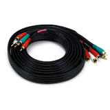 Monoprice Canada Cab 5355 All Component Video Cables 22AWG 5 RCA Component Video Audio Coaxial Cable RG 59 U Black 9 Lengths 
