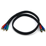 Monoprice Canada Cab 5352 All Component Video Cables 22AWG 3 RCA Component Video Coaxial Cable RG 59 U Black 9 Lengths Availa