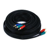 Monoprice Canada Cab 5352 All Component Video Cables 22AWG 3 RCA Component Video Coaxial Cable RG 59 U Black 9 Lengths Availa