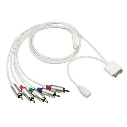 4ft Component AV Cable for Apple all 30-pin iPhone®, iPad®, and iPod - Monoprice®