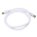 Monoprice Canada Cab 5360 All F Type Cables RG6 18AWG 75Ohm Quad Shield CL2 Coaxial Cable with F Type Connector White 9 Lengt