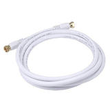 Monoprice Canada Cab 5360 All F Type Cables RG6 18AWG 75Ohm Quad Shield CL2 Coaxial Cable with F Type Connector White 9 Lengt