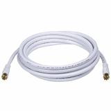 Monoprice Canada Cab 5360 All F Type Cables RG6 18AWG 75Ohm Quad Shield CL2 Coaxial Cable with F Type Connector White 9 Lengt