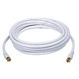 Monoprice Canada Cab 5360 All F Type Cables RG6 18AWG 75Ohm Quad Shield CL2 Coaxial Cable with F Type Connector White 9 Lengt