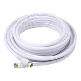 Monoprice Canada Cab 5360 All F Type Cables RG6 18AWG 75Ohm Quad Shield CL2 Coaxial Cable with F Type Connector White 9 Lengt