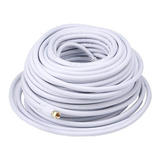 Monoprice Canada Cab 5360 All F Type Cables RG6 18AWG 75Ohm Quad Shield CL2 Coaxial Cable with F Type Connector White 9 Lengt