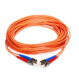 Monoprice Canada Cab 2601 ALL Fiber Optic Cables Fiber Optic Cable ST ST OM1 Multi Mode Duplex Orange 5 Lengths Available Mon