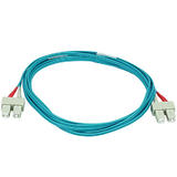 Monoprice Canada Cab 6400 ALL Fiber Optic Cables 10Gb Fiber Optic Cable SC SC Multi Mode Duplex Aqua 5 Lengths Available Mono
