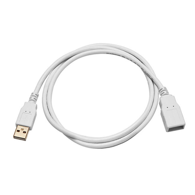Monoprice Canada Cab 8604 All USB 2 0 USB 2 0 A Male to A Female Extension 28 24AWG Cable Gold Plated WHITE 5 Lengths Monopri