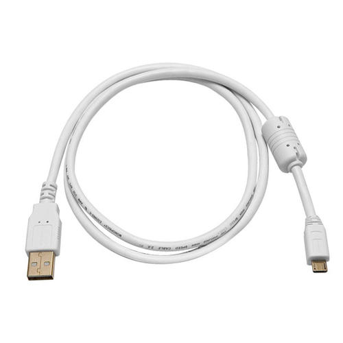 Monoprice Canada Cab 8639 All USB 2 0 USB 2 0 A Male to Micro 5pin Male 28 24AWG Cable w Ferrite Core Gold Plated WHITE 5 len