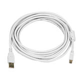 Monoprice Canada Cab 8632 All USB 2 0 USB 2 0 A Male to Mini B 5pin Male 28 24AWG Cable w Ferrite Core Gold Plated WHITE 5 le