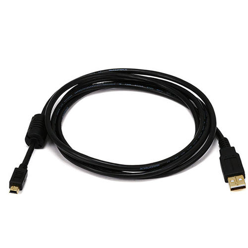USB 2.0 A Male to Mini B 5pin Male 28/24AWG Cable w/Ferrite Core (Gold ...