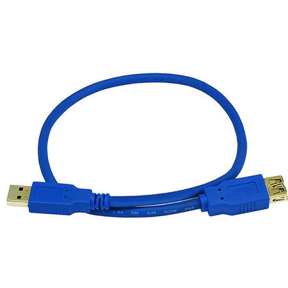  USB 3.0 A Male to A Female Extension 28/24AWG Cable (Gold Plated)-BLUE-(2 lengths available) - Monoprice