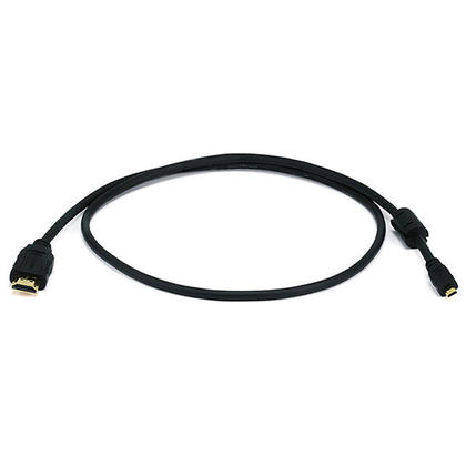3FT 30AWG High-Speed Ethernet Micro HDMI(Type D) to HDMI(Type A) Cable 