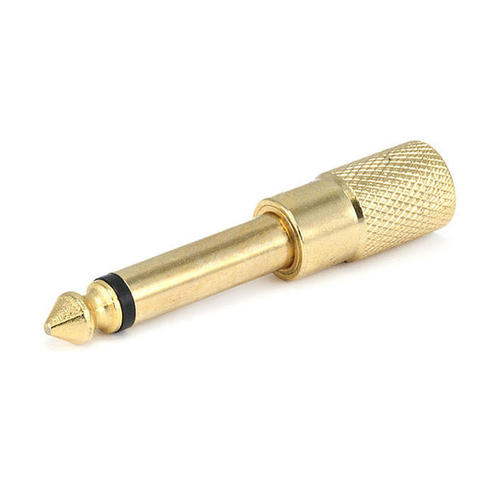 Monoprice Canada Cab 7167 Audio Adapters Metal 6 35mm 1 4in TS Mono Plug to 3 5mm TRS Stereo Jack Adapter Gold Plated Monopri