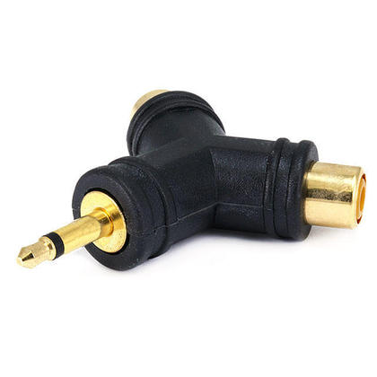 3.5mm Mono Plug to 2 RCA Jack Splitter Adaptor - Gold Plated (Y type) - Monoprice®