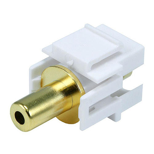 Monoprice Canada Cab 6576 Audio Video keystone Jacks Keystone Jack 3 5mm Stereo Flush Type White Monoprice