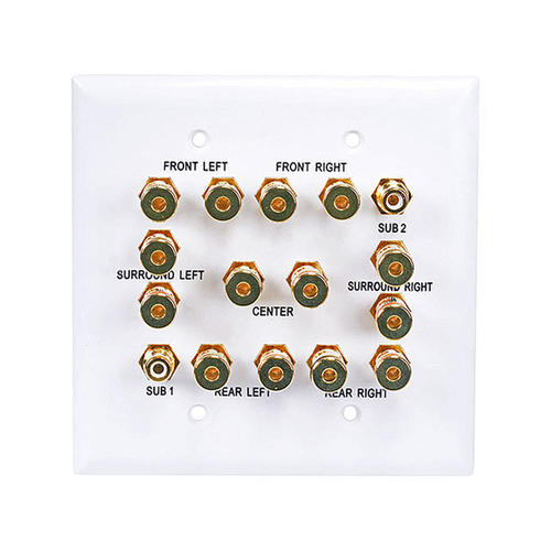 Monoprice Canada Cab 6707 Audio Video Wall Plates 2 Gang 7 2 Surround Sound Distribution Wall Plate Monoprice