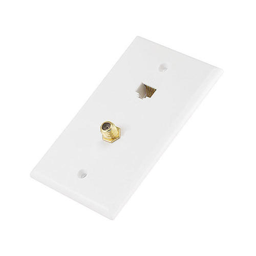 Monoprice Canada Cab 7838 Audio Video Wall Plates Cat5e F Type Wall Plate Cat5e F Type Coupler Type Monoprice