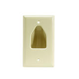 Monoprice Canada Cab 6168 Audio Video Wall Plates 1 Gang Recessed Low Voltage Cable Wall Plate Ivory Monoprice