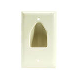 Monoprice Canada Cab 3996 Audio Video Wall Plates 1 Gang Recessed Low Voltage Cable Wall Plate Lite Almond Monoprice