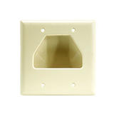 Monoprice Canada Cab 6169 Audio Video Wall Plates 2 Gang Recessed Low Voltage Cable Wall Plate Ivory Monoprice