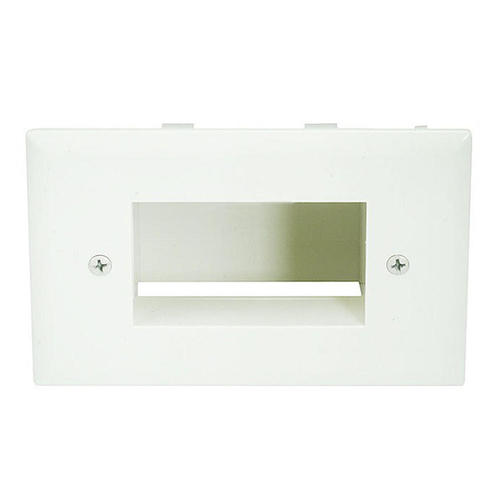 Monoprice Canada Cab 6624 Audio Video Wall Plates Easy Mount Low Voltage Cable Recessed Wall Plate Lite Almond Monoprice