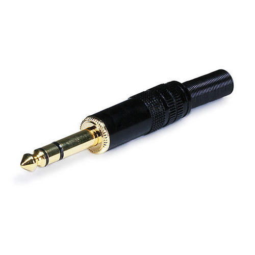 PrimeCables Cab 6208 Audio Adapters 6 35mm 1 4in TRS Stereo Plug Black Shell Gold Plated 7 5mm Outside Diameter PrimeCables