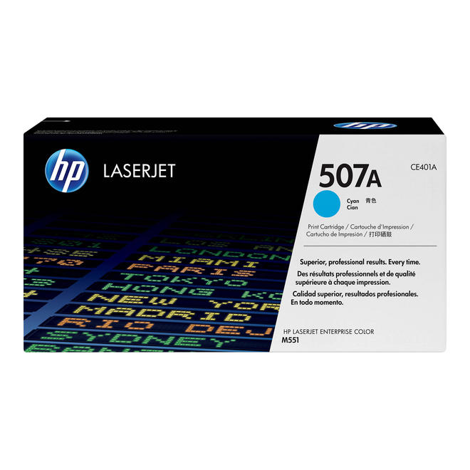 HP CE401A C OEM LaserJet Enterprise 500 Color M551n HP 507A CE401A Original Cyan Toner Cartridge