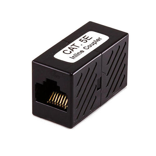 Monoprice Canada Cab 7283 Inline Couplers T Adapters 8P8C RJ45 Cat5e Inline Coupler Black Monoprice