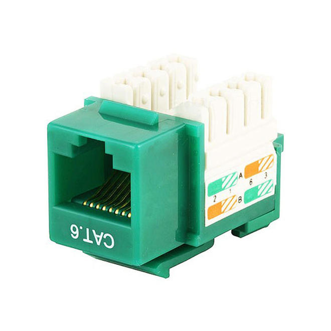 Cat6 Punch Down Keystone Jack - Yellow