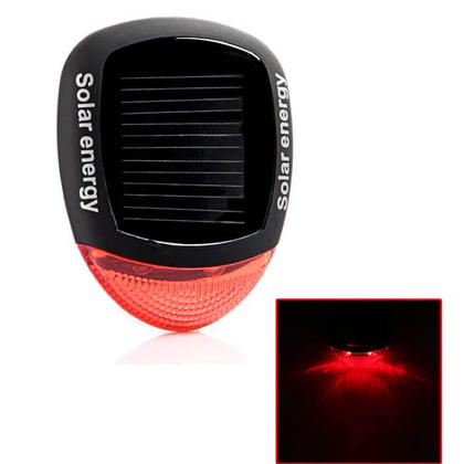 2 LED Solar Power Bike Bicycle LED Tail Rear Light Lamp