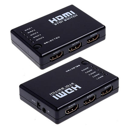 Mini 5 Port 1080P Video HDMI Switch Switcher Splitter with IR Remote