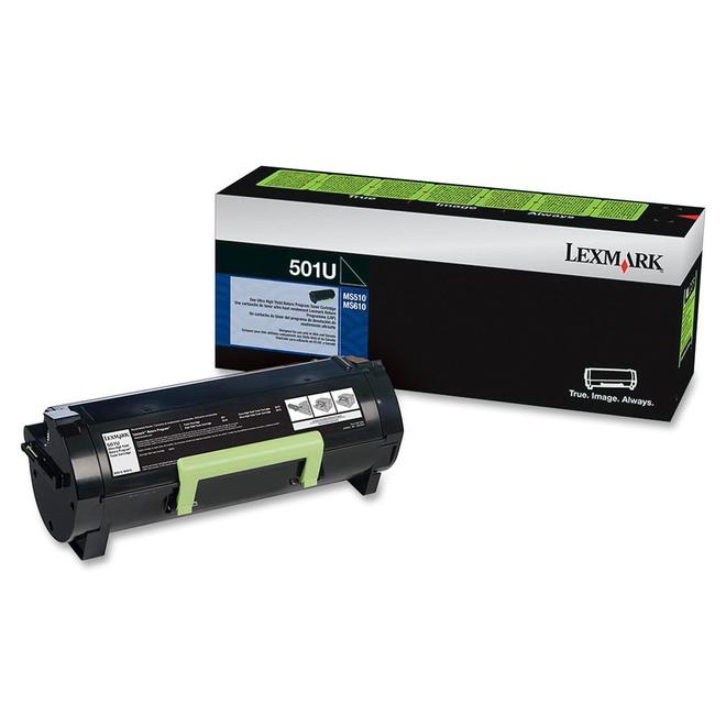 Lexmark 50F1U00 501U BK OEM MS510dn Lexmark 501U 50F1U00 Original Black Return Program Toner Cartridge Ultra High Yield