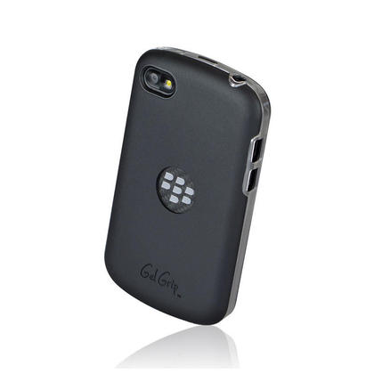 LIMITED TIME OFFER! Gel Grip® Ringo Case with HOLSTER Combo for Blackberry Q10, Black with Black&Clear Rings