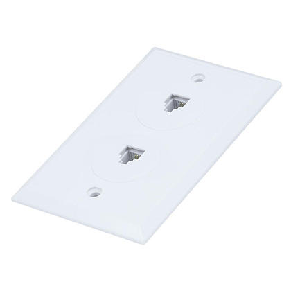 Wall Plate Jacks 6P4C Double - Flush Type - Monoprice®