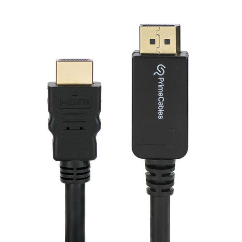 PrimeCables Cab FL 445 3048 DisplayPort Cables DP to HDMI DisplayPort to HDMI M M Cable 10ft Black PrimeCables