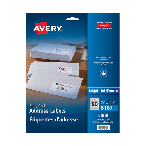 Avery® 8167 Easy Peel™ White Return Address Labels for ...