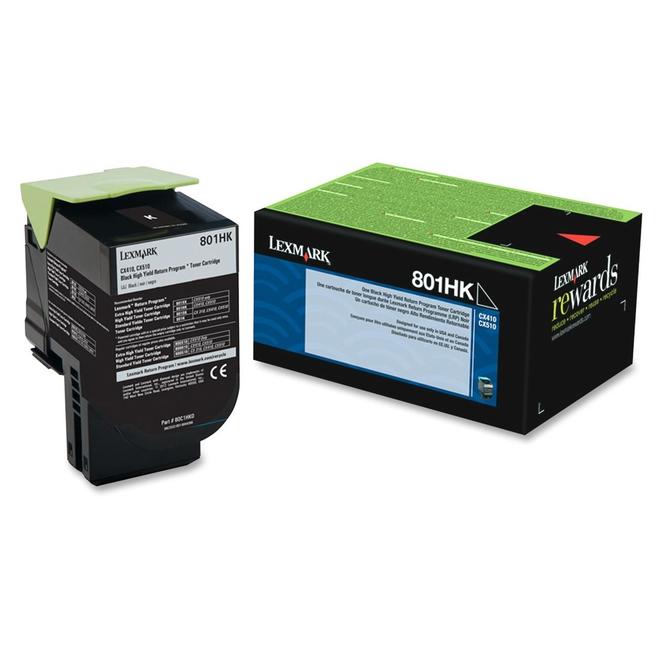 Lexmark 80C1HK0 OEM CX410de Lexmark 80C1HK0 801HK Original Black Return Program Toner Cartridge High Yield