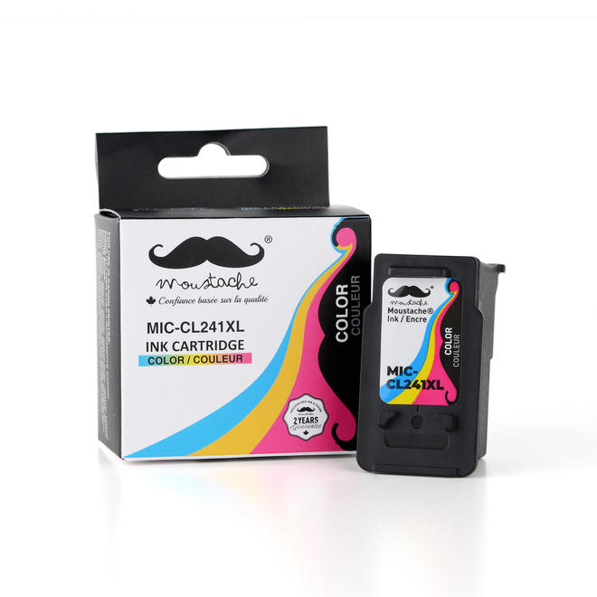 Moustache M CL241XL PIXMA MG2120 Canon CL 241XL Remanufactured Color Ink Cartridge High Yield Moustache