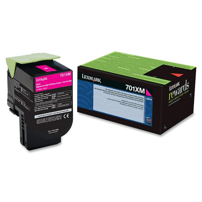 Lexmark 70C1XM0 OEM CS510de Lexmark 701XM 70C1XM0 Original Magenta Return Program Toner Cartridge Extra High Yield